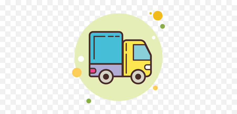 Truck Icon In Circle Bubbles Style - Hindi In Transit Meaning Png,Van Icon