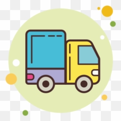 Truck Icon In Circle Bubbles Style - Hindi In Transit Meaning png