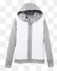 Full Zip Womenu0027s Quilted Fleece Hoodie - Hooded png