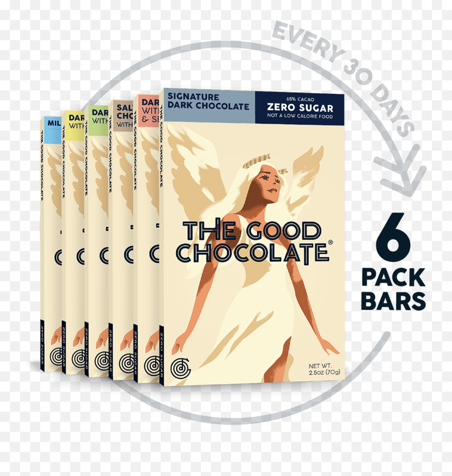 6 Bar Pack Subscription Save 11 - Chocolate Bar The Good Chocolate Png,Chocolate Bean Icon