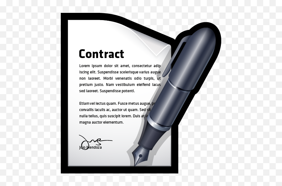 Document Edit Write Contract Icon - Contract Png,Type Icon