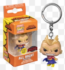 My Hero Academia - All Might Silver Age Glow In The Dark Pocket Pop Vinyl Keychain Exclusive My Hero Academia Funko Pop Keychain Png,All Might Png