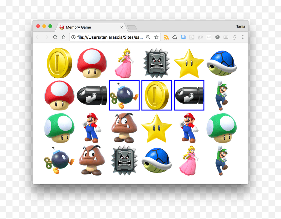 Create A Memory Game Ala Super Mario 3 With Javascript - Fictional Character Png,Guess The Emoji Phone Icon