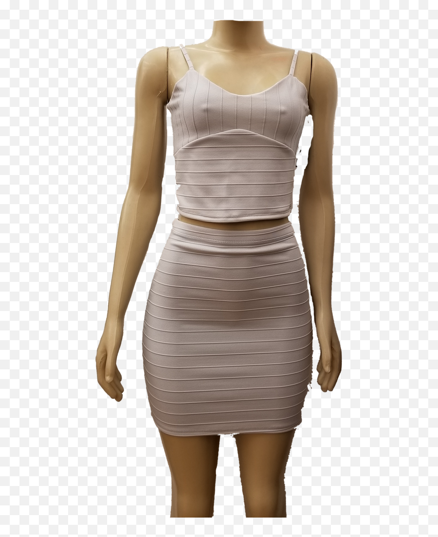 Junioru0027s Bandage Crop Top And Skirt Set Cheryl Creations - Clubwear Png,Cream Icon Dress
