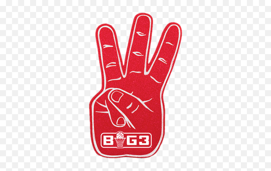 Download Big3 3 Foam Finger - Pepco Poms 17 Three Fingers Emblem Png,Foam Finger Png
