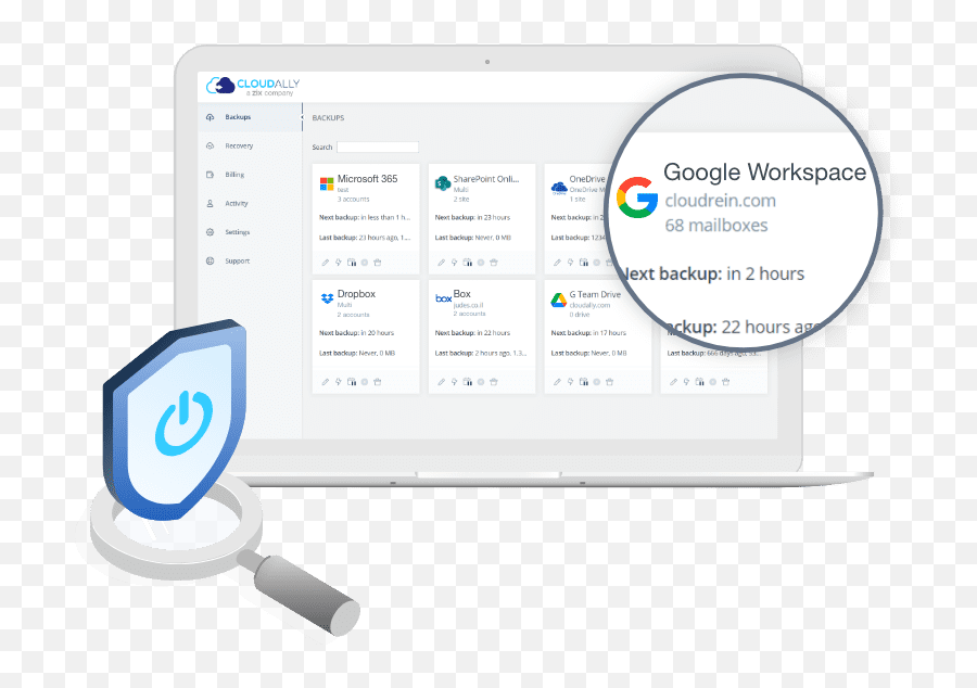 Google Workspace Backup G Suite Enterprise - Technology Applications Png,Google Backup And Sync Icon Missing