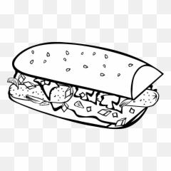 Sub Hoagie Grinder - Free Vector Graphic On Pixabay Sandwich Clip Art Png,Sub Sandwich Png