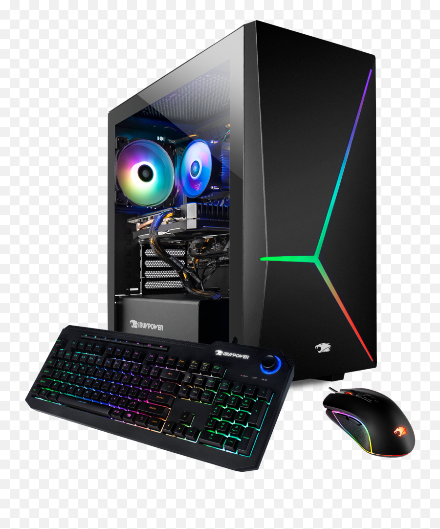 Ibuypower Slate Mr187i Gaming Pc Intel I7 - 11700f Geforce Rtx 2060 Super 16gb Ram 500gb Ssd 1tb Hdd Gamestop Ibuypower Trace 4 Png,Fan Icon On Computer Case