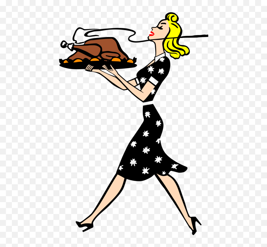 Human Behaviorartleg Png Clipart - Royalty Free Svg Png Drawing Of Housewife,Turkey Leg Png
