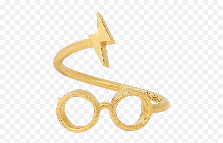 Alex And Ani Harry Potter Glasses Ring Wrap Gold Plated - Harry Potter Ring Png,Harry Potter Scar Png
