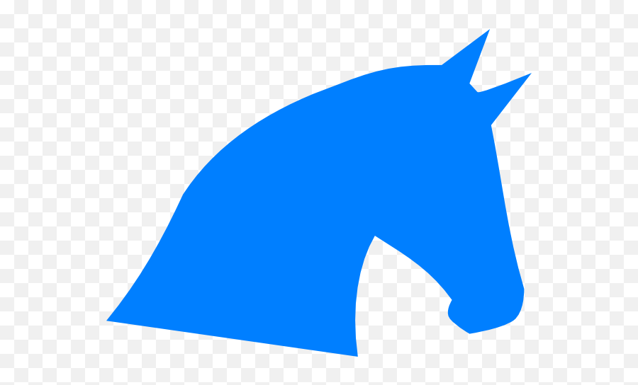 Blue Horse Head Silhouette Clip Art - Vector Horse Head Clip Art Png,Horse Silhouette Png