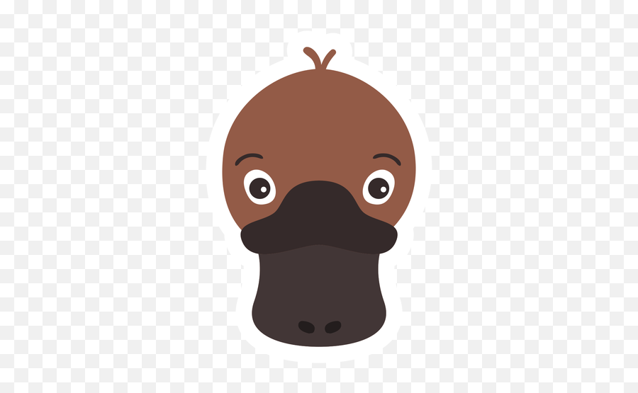 Platypus Duckbill Beak Eye Flat Sticker - Transparent Png Pico De Pato Animado,Platypus Png