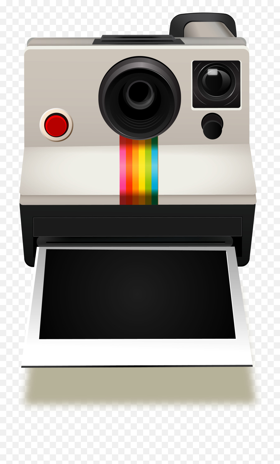 Simple Polaroid Camera Png Image - Polaroid With Photo Coming Out,Polaroid Camera Png
