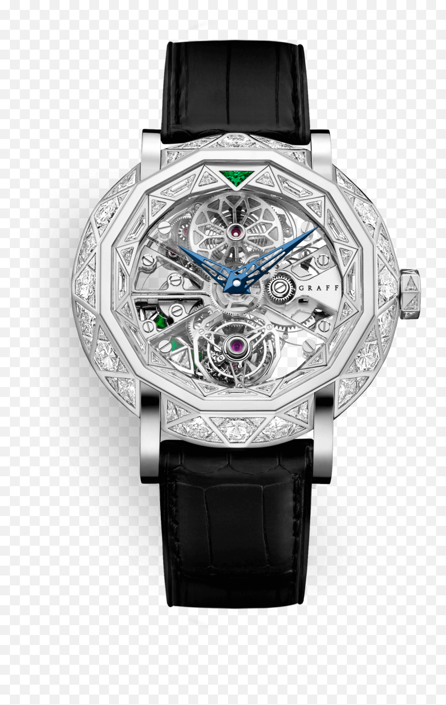 Skeleton Sapphire Bridges 48mm Diamond - Sapphire Glass Skeleton Watch Png,Skeleton Transparent