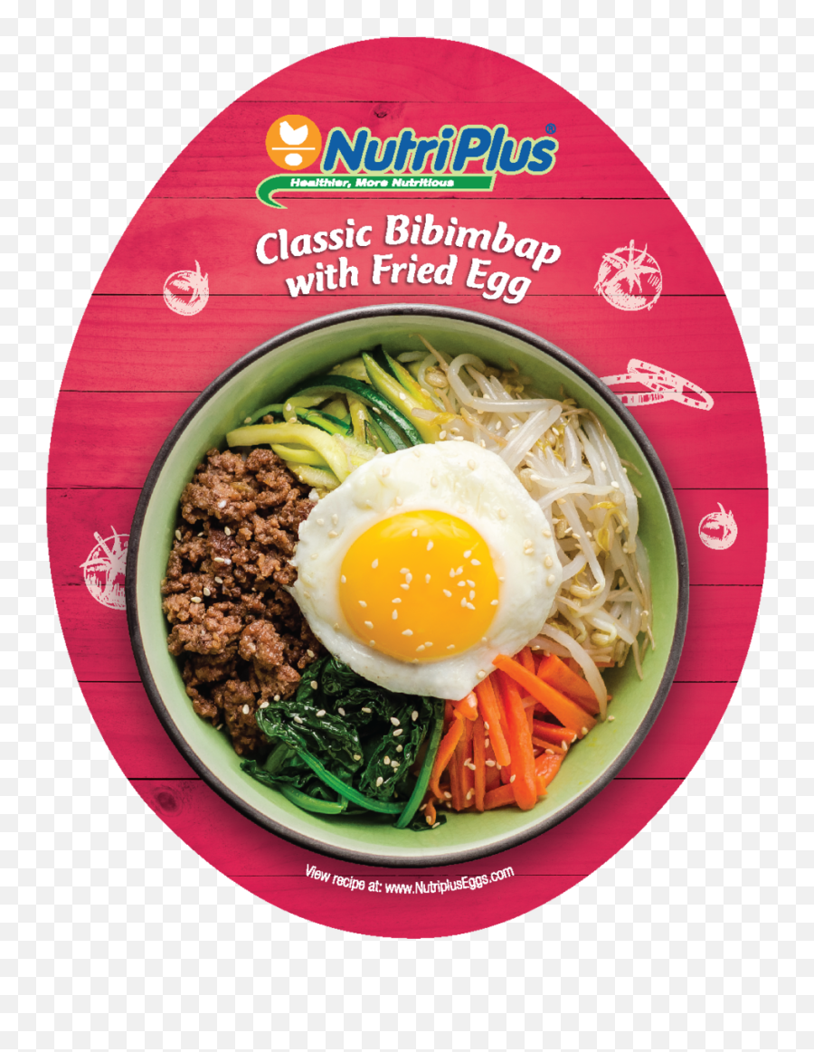 Classic Bibimbap With Fried Egg - Bibimbap Free Png,Fried Egg Png