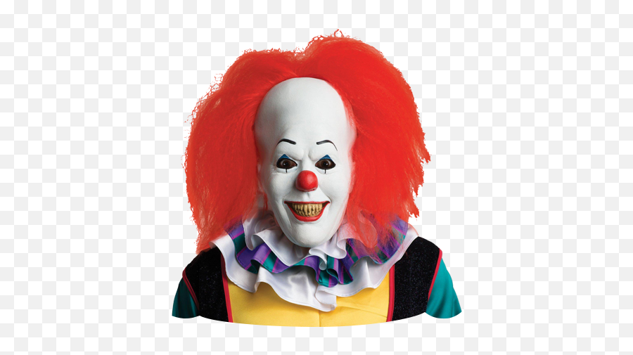 Download Hd It Pennywise Clown Halloween Costume Latex Mask - Clown With Long Face Png,Clown Transparent Background