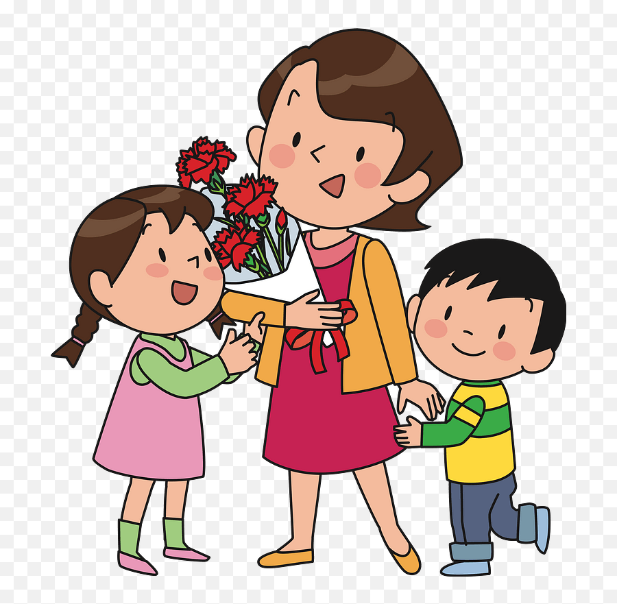 Mother And Children Clipart - Mother And Children Clipart Png,Children Clipart Png