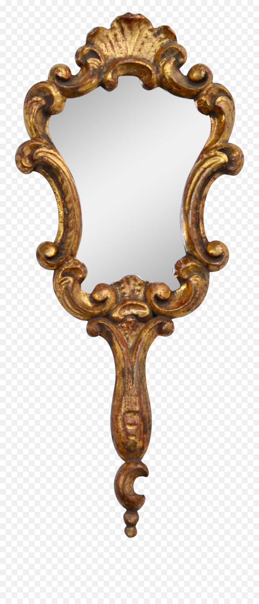 Antique Italian Gold - Gold Antique Hand Mirror Png,Hand Mirror Png