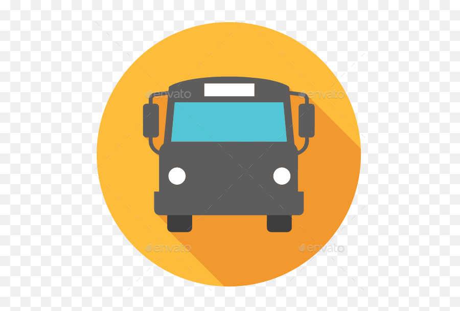 Bus Icon - Bus Flat Icon Png,128x128 Png