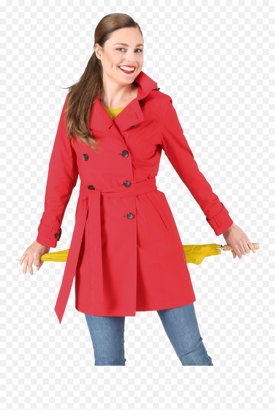 Rosa Red Waterproof Raincoat Trenchcoat By Happyrainydays Cyclestyle - Trench Coat Png,Trench Coat Png