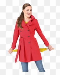 Rosa Red Waterproof Raincoat Trenchcoat By Happyrainydays Cyclestyle - Trench Coat Png,Trench Coat Png