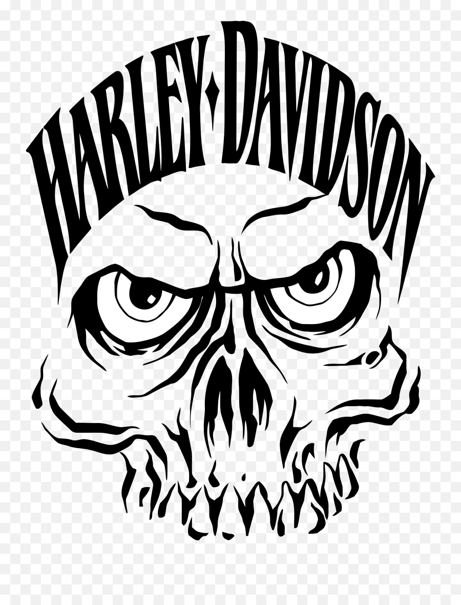 Harley Davidson Skull - Skull Harley Davidson Logo Vector Png,Skull Face Png