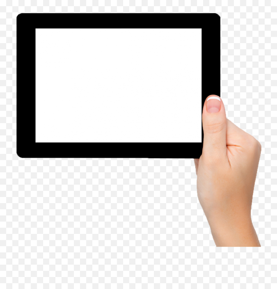 Tablet In Hand Png Image - Tab In Hand Png,Flat Hand Png
