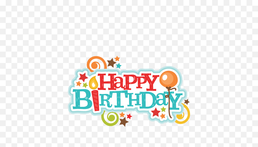 Happy Birthday Title Svg Scrapbook Cut - Cute Happy Birthday Word Png,Happy Birthday Banner Png