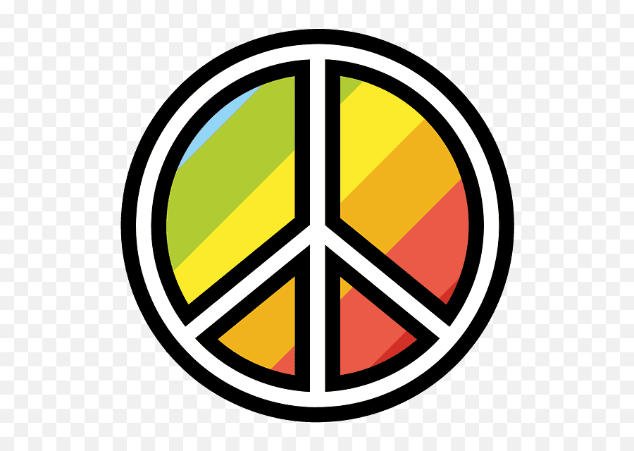 Peace Symbol Emoji Clipart - Groovy Peace Sign Black And White Png,Peace Symbol Png