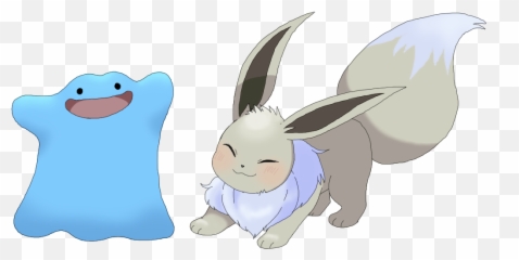 Eevee And Ditto Pokemon Drawn By Midorimachiko Danbooru - Soft Png,Ditto Png