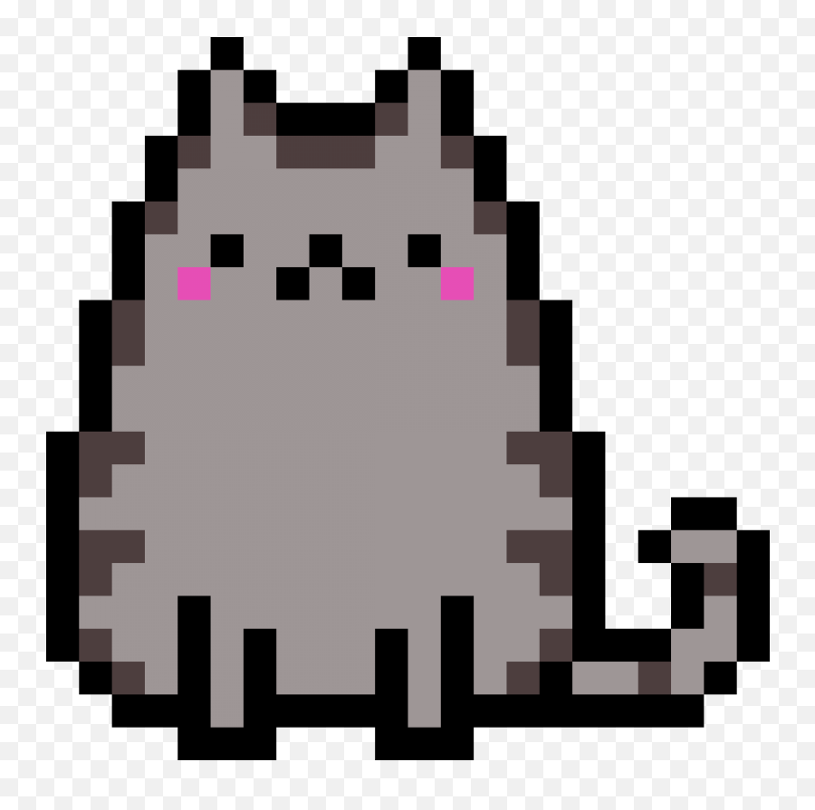 Download Square Art Pixel Rectangle Cat Hd Image Free Png Hq - Pusheen Cat Pixel Art,Png Rectangle