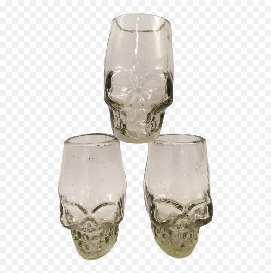 Calavera Shot Glass Clear Set Of 3 Day The Dead - Serveware Png,Shot Glass Png