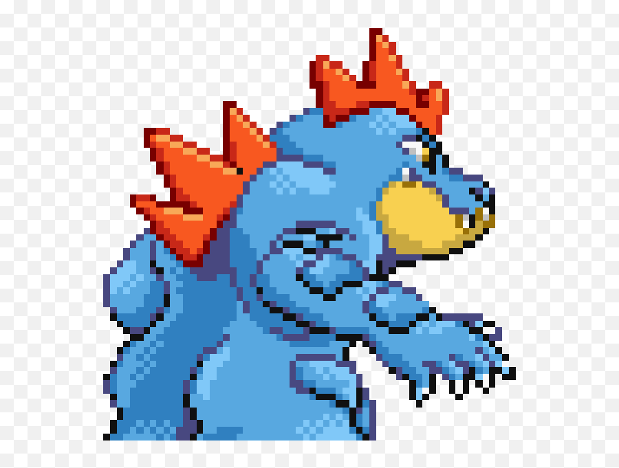 Clapping Its Dummy Thicc Butt Cheeks - Pokemon Feraligatr Back Sprite Png,F...