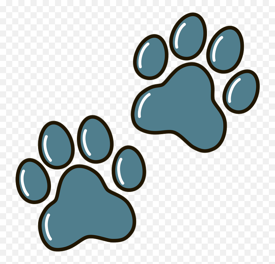 Dog Paw Prints Clipart - Dot Png,Paw Prints Transparent