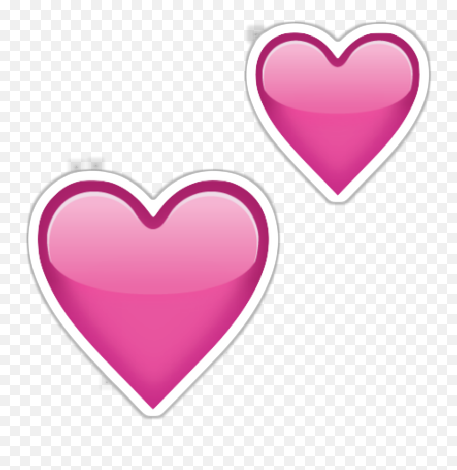 Two Hearts Emoji Png Transparent - Pink Heart Emoji Transparent Background,Two Hearts Png