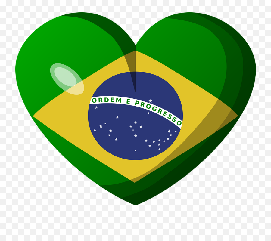 Heart Brazil Love - Brazil Flag Png,Brasil Png