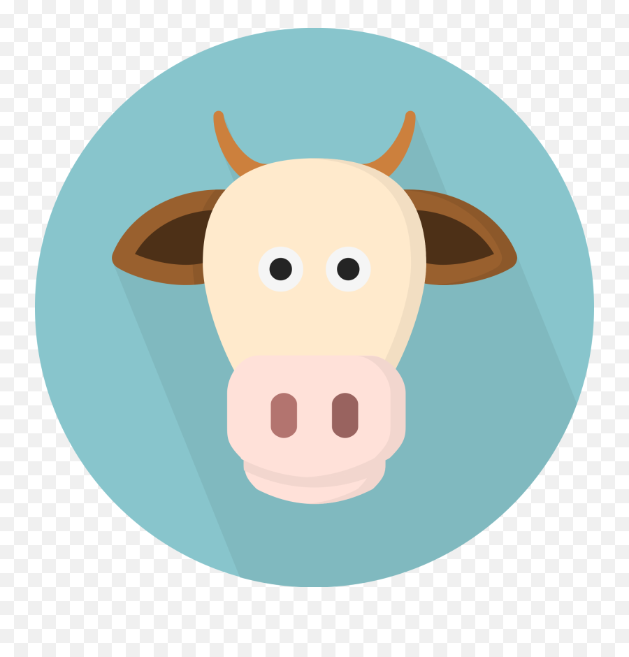 Cow - Free Animals Icons Animal Flat Icon Png,Cow Icon