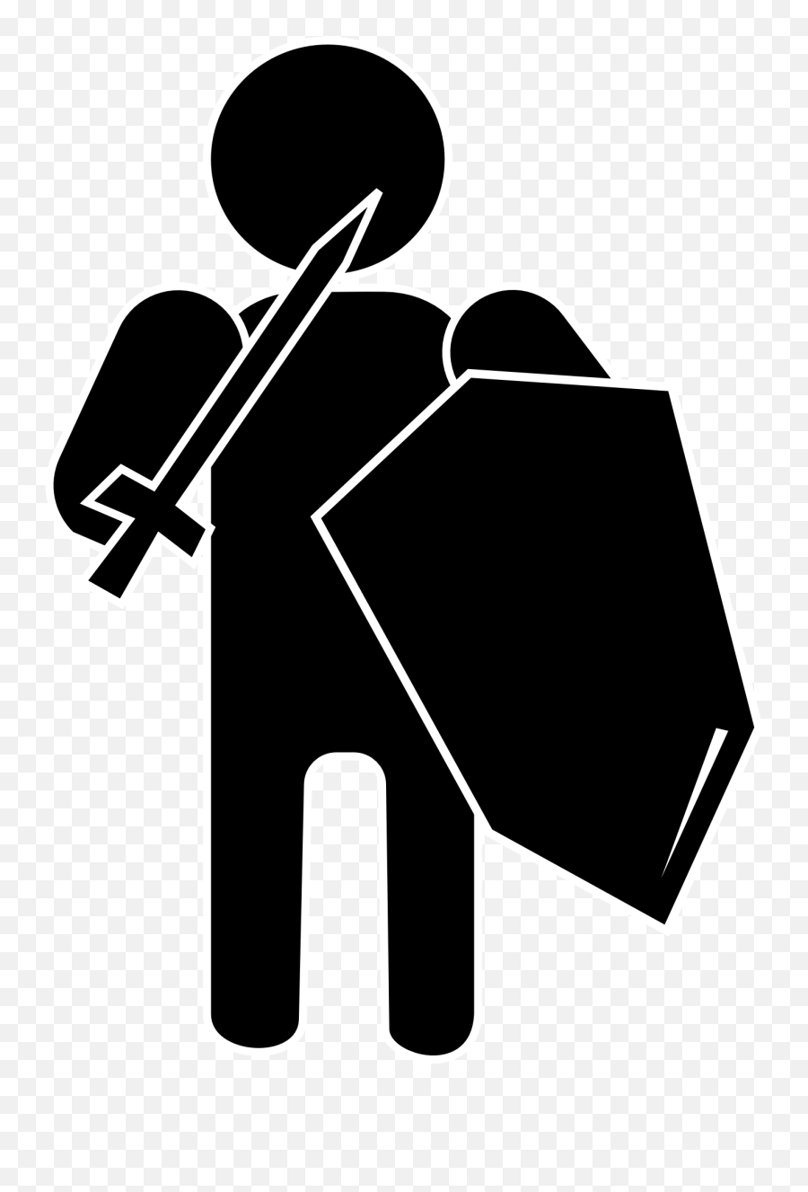 Knight With Sword And Shield Icon Free - Person With Shield Png,Knight Icon