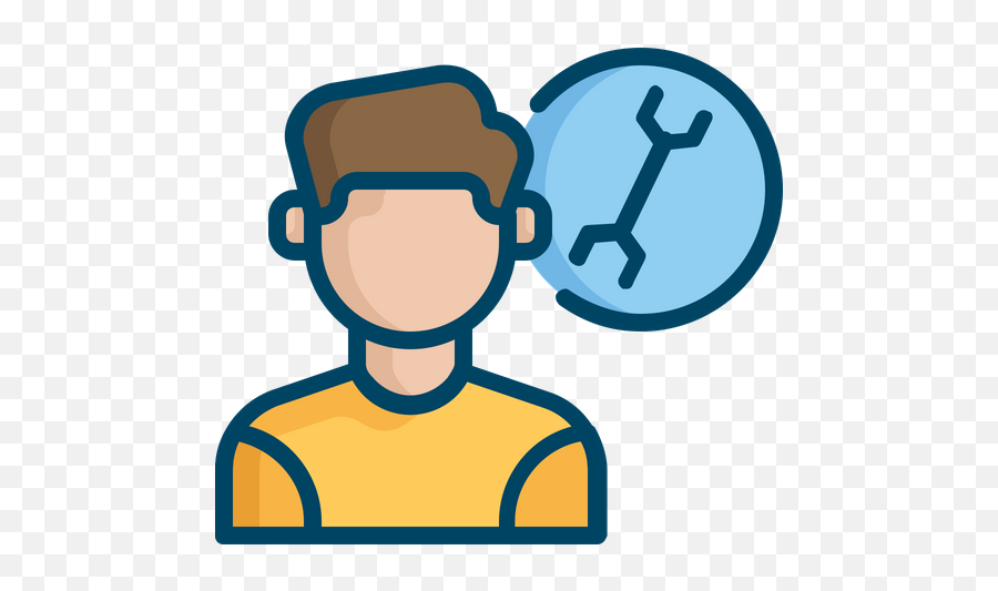 Technician icon. Initial customers icon.