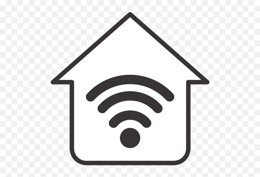Wifihouse With Wifi Icon - Vertical Png,House Wifi Icon
