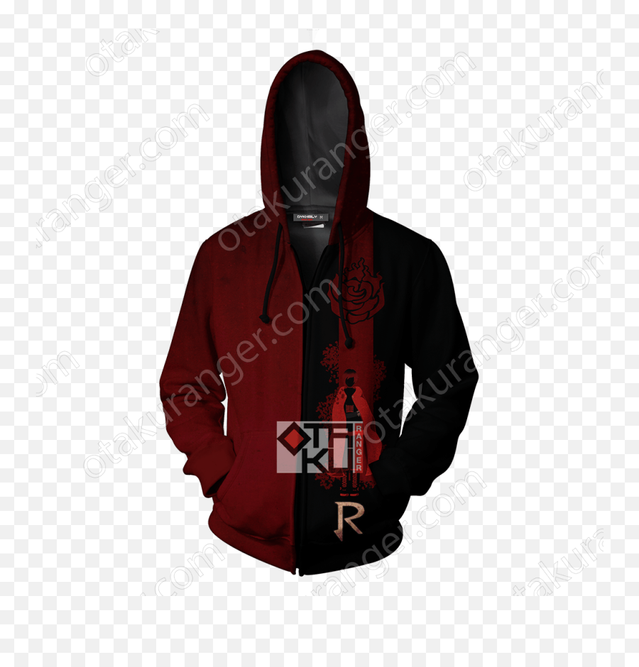 Rwby Ruby The Reaper Zip Up Hoodie - Otakuranger Hoodie Png,Rwby Png