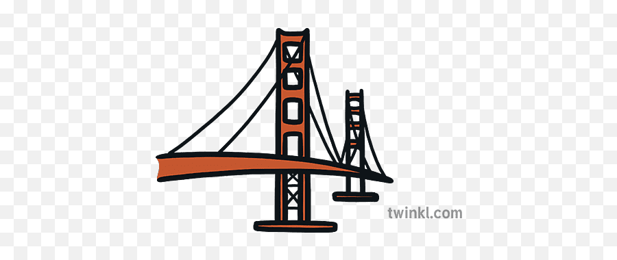 Golden Gate Bridge Map Icon Landmark - Golden Gate Bridge Icon Png,Map Of Usa Icon