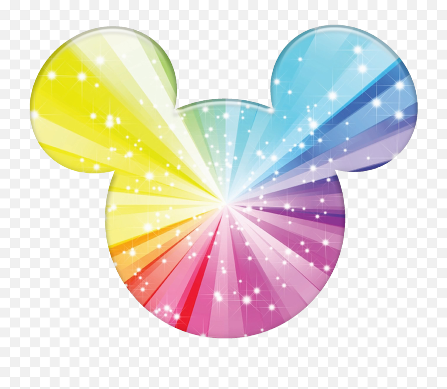 Mickey Mouse Ears Colorful - Mickey Mouse Head Rainbow Png,Mickey Mouse Ears Png