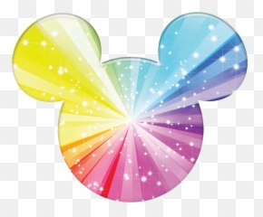 Mickey Mouse Ears Colorful - Head Rainbow png