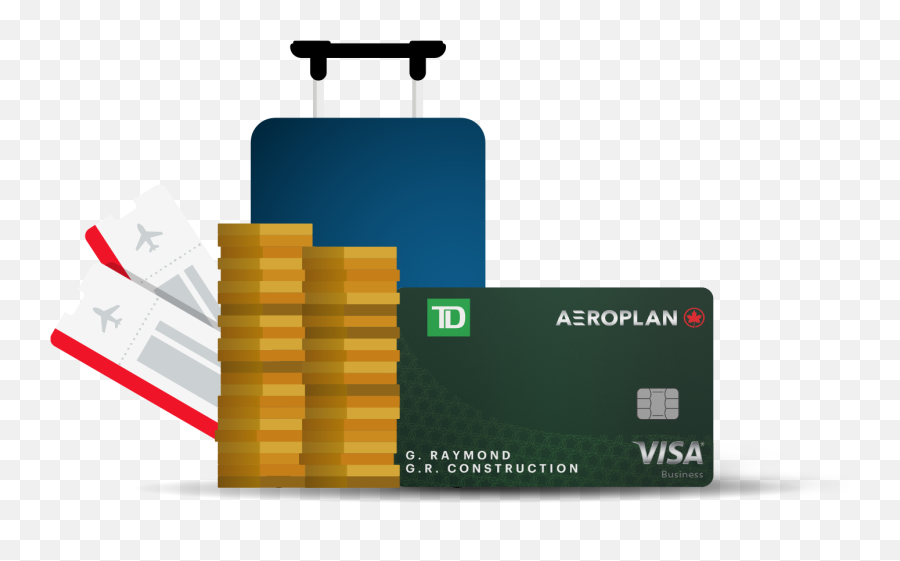 Td Aeroplan Visa Business Credit Card - Credit Card Png,Facebook Icon On Business Card