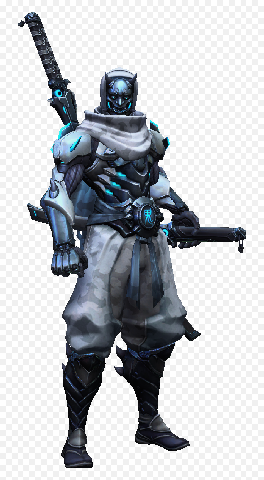 Genji Face Png - Genji Oni Snow Skin Genji Snow 3227586 Genji Oni Overwatch Transparent,Oni Png