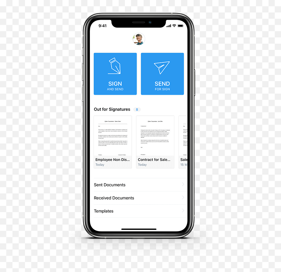 Zoho Sign Mobile App - Free Esignature App Share Icloud Storage With Family Png,Cell Phone Icon Email Signature