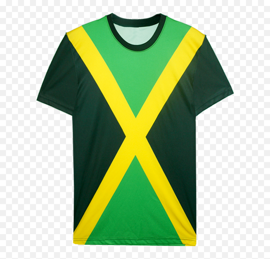 Menu0027s Performance Jamaica Flag All Over Printed Tee Png