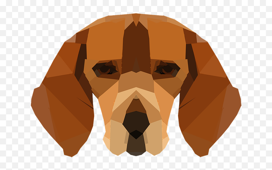 Dog Low Poly Face - Redbone Coonhound Png,Dog Face Png