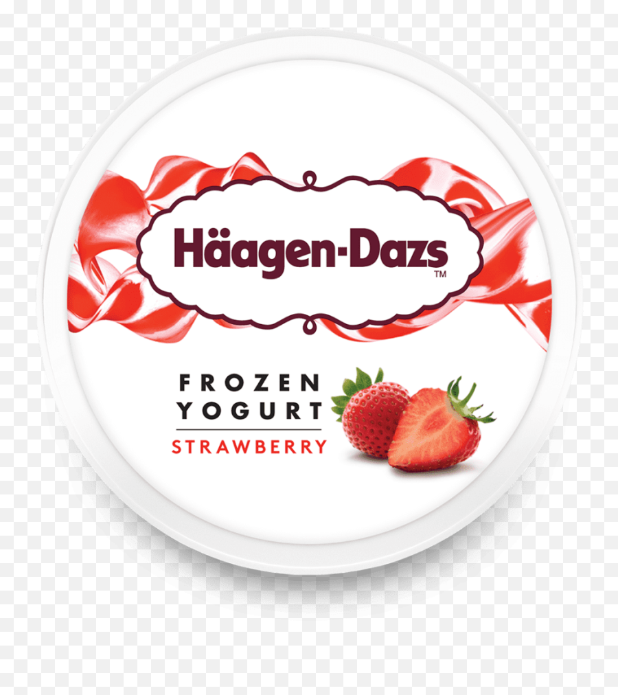 Strawberry Frozen Yogurt Ice Cream - Haagen Dazs Mint Leaves And Chocolate Png,Yogurt Png